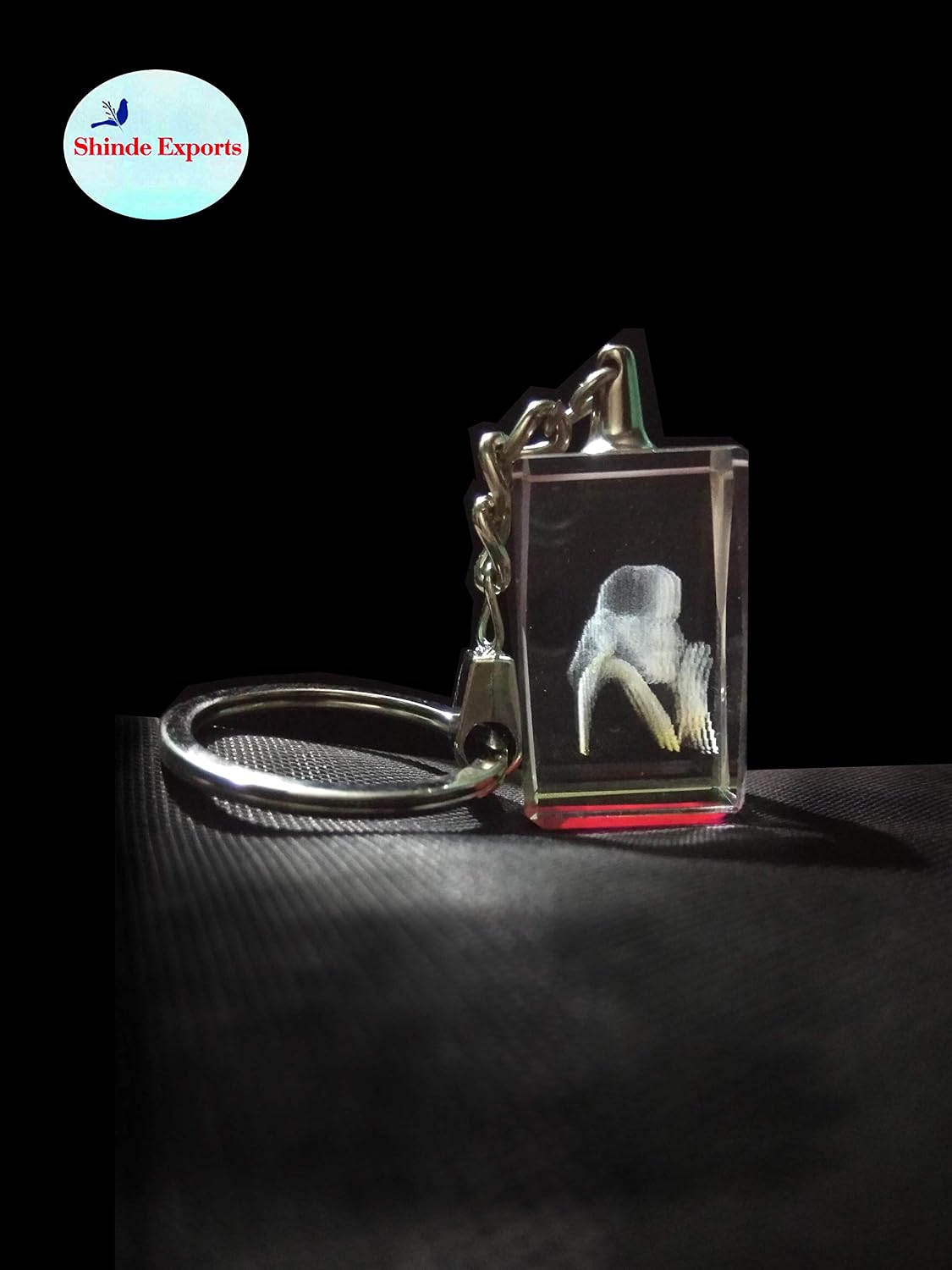 SHINDE EXPORTS Shirdi Saibaba Crystal Key Chain for car Bike and Home