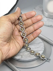 RUDRADIVINE Natural Pyrite Bracelet (8mm) | Original Pyrite Stone For All