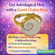 ASTRODIDI Gomti Chakra Ring Natural Gomati Chakram Stone Adjustable Ring | Astrological Gemstone | Unisex Both for Men & Women