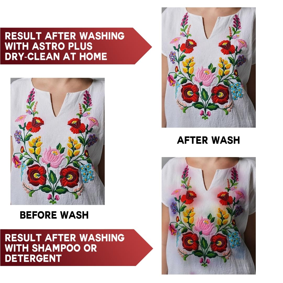 Astro Plus + Liquid Detergent 1 Liter and Dry Clean At Home (10 Wipes 2 Piece Combo)