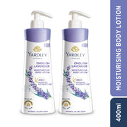 Yardley London English Lavender Moisturizing Body Lotion, Germ Shield, 400ml [350ml +50ml Free] (Pack of 2)