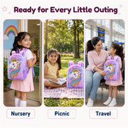 Toy Imagine Kids Soft Plush Unicorn Backpack for Girls 2-5 Years