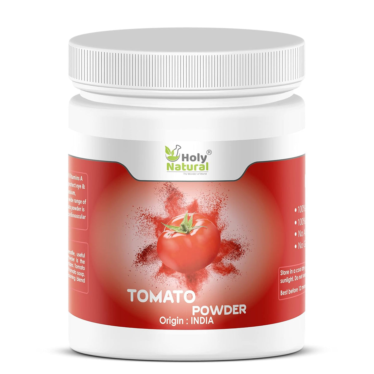 Holy Natural Tomato Powder - 500g | Rich in Vitamin A & C | Spray-Dried | Flavorful for Soups, Juices, Sauces, Ketchup & Seasoning