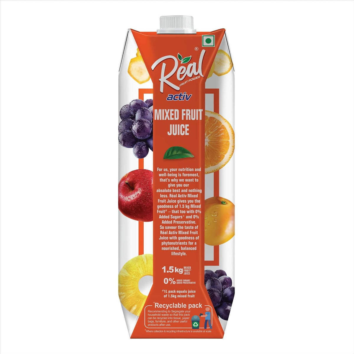 Dabur Real Activ Mixed Fruit Juice - 1l