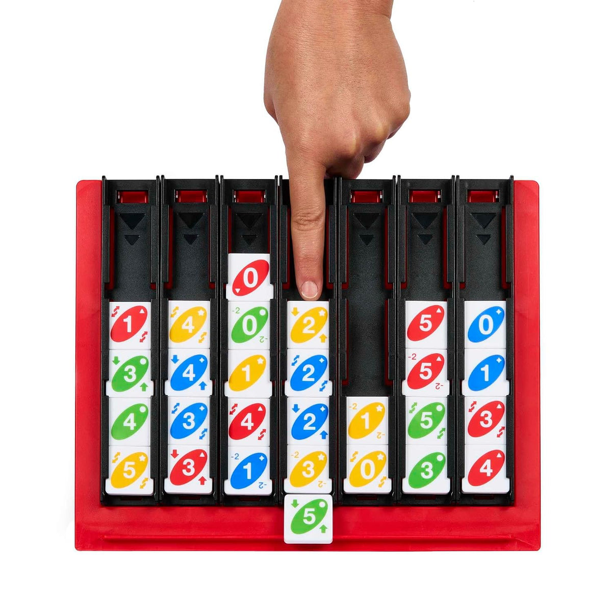 Mattel Games UNO Quatro Game with Colored Tiles & Plastic Grid for Adult, Family & Parties, 2 to 4 Players Ages 7 Years Old & Up