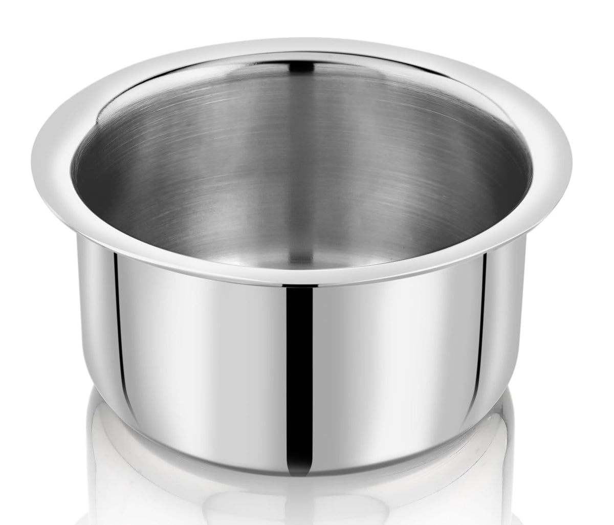 Vinod Brand Claro Heavy Gauge Stainless Steel Plain Tope, 1.5 MMCapacity 900 Ml