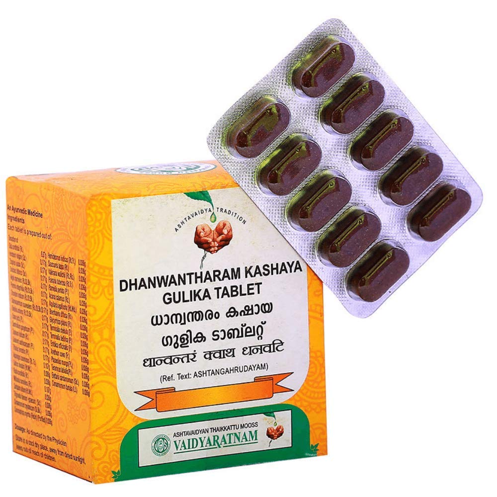 VAIDYARATNAM Dhanwantharam Kashaya Gulika 100 Tablet Ayurvedic Products