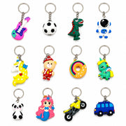 Toy Imagine 3D Rubber Cartoon Keychains for Kids, Pack of 12