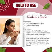 Brijbooti Kashmiri Lehsun 900 Gram | Organic Single Clove Garlic | Snow Mountain Kashmiri Garlic | Allium Sativum