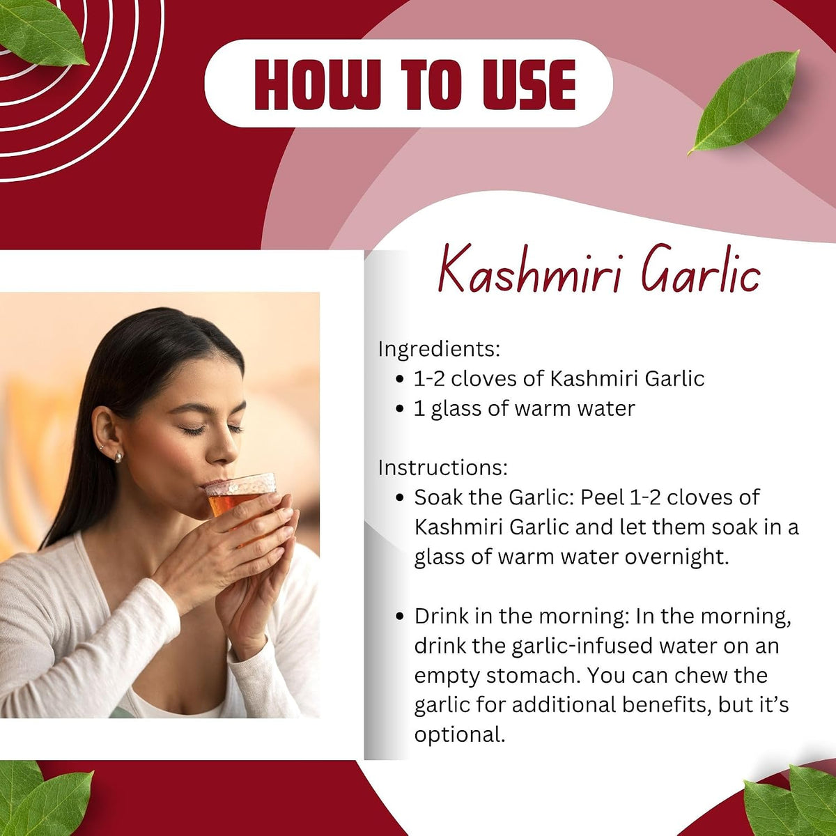 Brijbooti Kashmiri Lehsun 900 Gram | Organic Single Clove Garlic | Snow Mountain Kashmiri Garlic | Allium Sativum