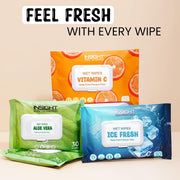 INSIGHT Wet Wipes Ice Fresh - 30 Refreshing Facial Sheets| Soft & Alcohol-Free|Removes Dirt & Oil|Gentle on Skin|Paraben-Free|For All Skin Types