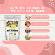 Bliss of Earth Organic Sesame Seeds 2x200 gm White For Eating, Raw Til Seeds