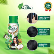 Dabur Vatika Enriched Coconut Hair Oil - 405 ml | For Strong, Thick & Shiny Hair | Good for Scalp Health | Enriched with 10 Herbs