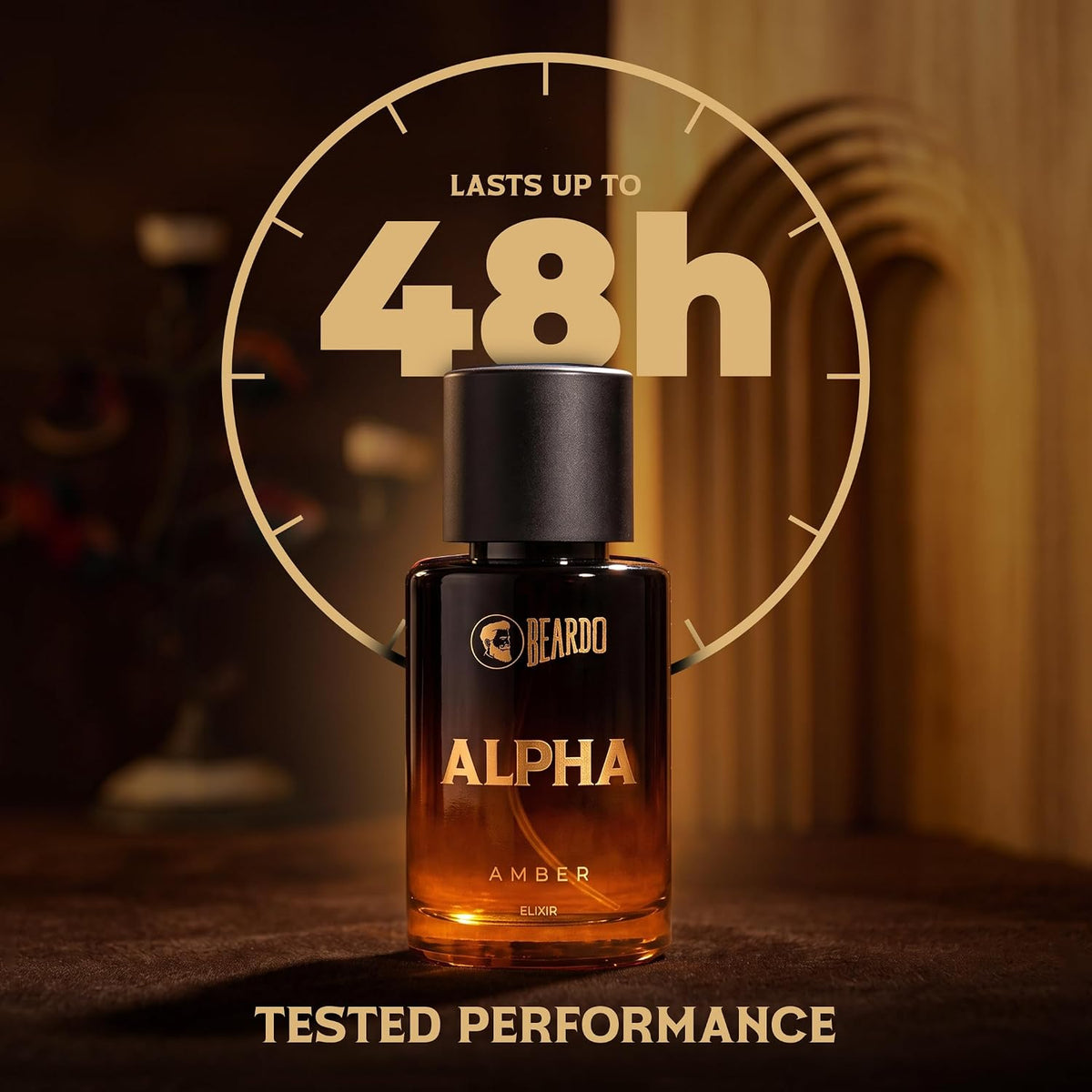 BEARDO Alpha Amber Elixir 30ml | Extrait De Parfum | Woody, Oriental & Ambery Perfume For Men | Long Lasting Perfume | Premium Gift For Man | Gift For Husband | Boyfriend