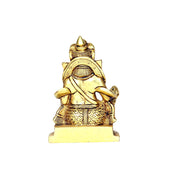 Aalayam Selveer Kubera Statue | Kuber Statue in Brass | Kubera Idol Brass | Kuber Murti Brass | Kuber Idol | Kuber Murti Brass Height 9.5cm Gold Colour 1 Piece