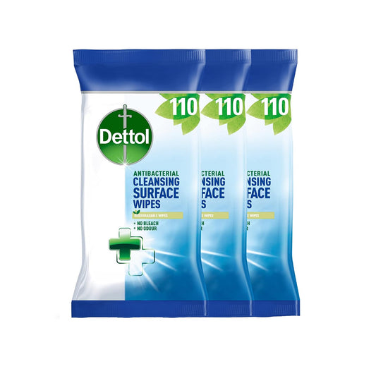 Dettol Surface Cleaning Wipes 110 Pack of 3