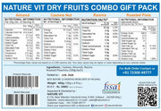 NatureVit Dry Fruits Combo Gift Pack, 400g (Cashew, Almond, Pistachios and Raisins) - Healthy Gift Hamper for Every Occasion | Rakhi Gift Pack for Family, Friends | Corporate Office Gifts Combo | Rakshabandhan Celebration Pack
