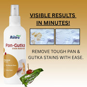 Astro Plus+ 100ml Pan Gutka Stain Remover – Removes Dried Beverage & Food Stains Cleaner, Safe on Colour & Fabrics, Effective Cloth Stain Removal For Everyday Solution | Pack Of 1
