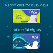 Nua MyWave Night XXL Sanitary Pads for Women | Heavy Flow Period Pads | Super Soft, Rash-Free, Leak-Proof | Super Absorbent | Pack of 28 | Individually Wrapped | 320 mm
