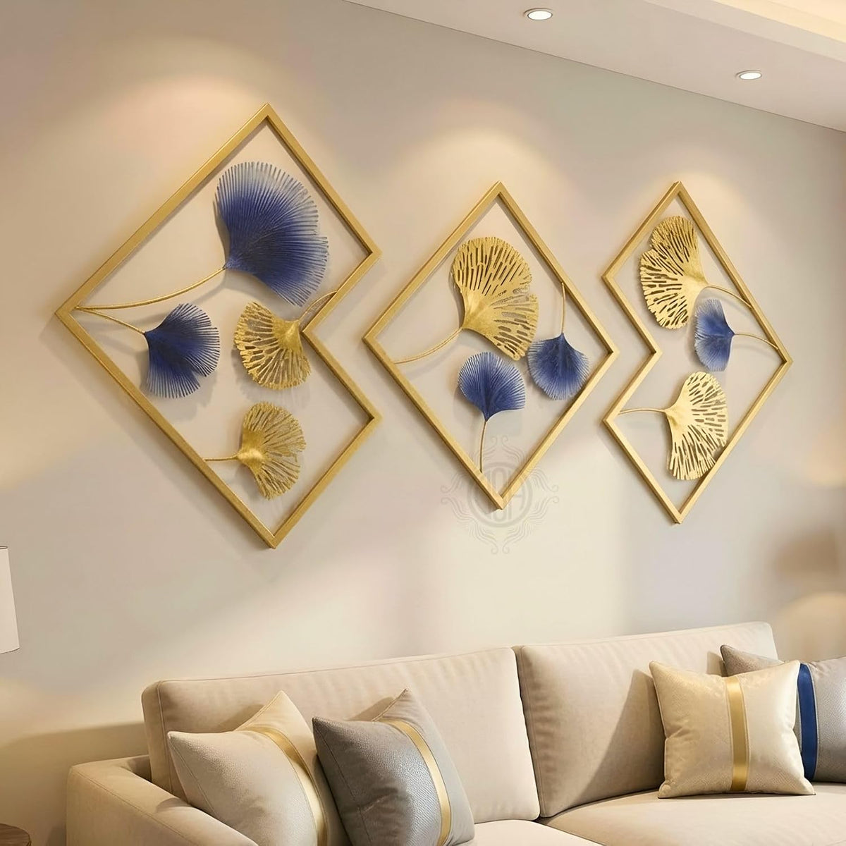 DSH CRAFTING YOUR CURIOSITY Metal Wall Art Wall Sculptures Hanging Perfect For Home Decorations Living Room Bedroom. (06-LEAFframe)