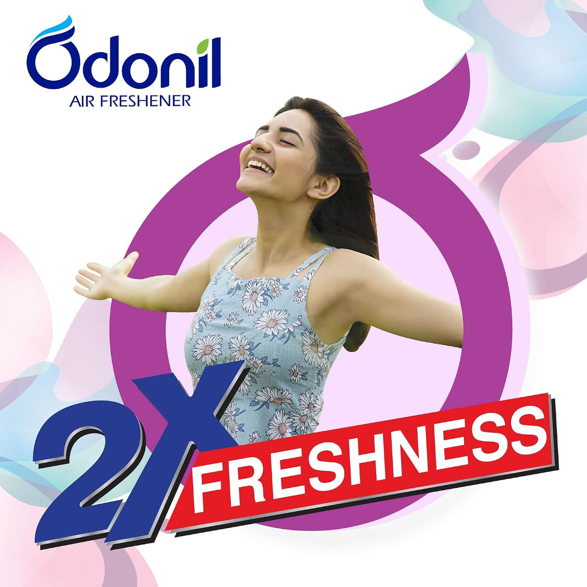Odonil Bathroom & Toilet Air Freshener Blocks 288g (Pack of 4 x 72g) | Germ Protection | Lasts Up to 45 Days Freshness | 4 Fragrances in One Pack | Lavender, Orchid, Jasmine & Rose | For Home & Office