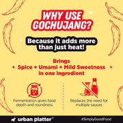 Urban Platter Korean Gochujang Paste 500g (Fermented Chilli Paste | Spicy-Sweet Umami | Plant-Based | For Bibimbap & Tteokbokki)