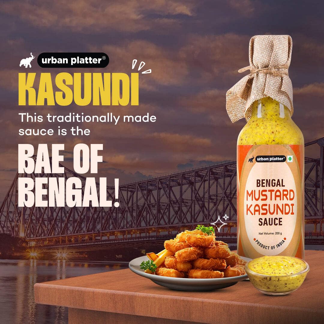 Urban Platter Bengali Kasundi Mustard Sauce, 200g (Bold, Tangy & Pungent | Classic Bengali Condiment for Fried food, Snacks & Curries)