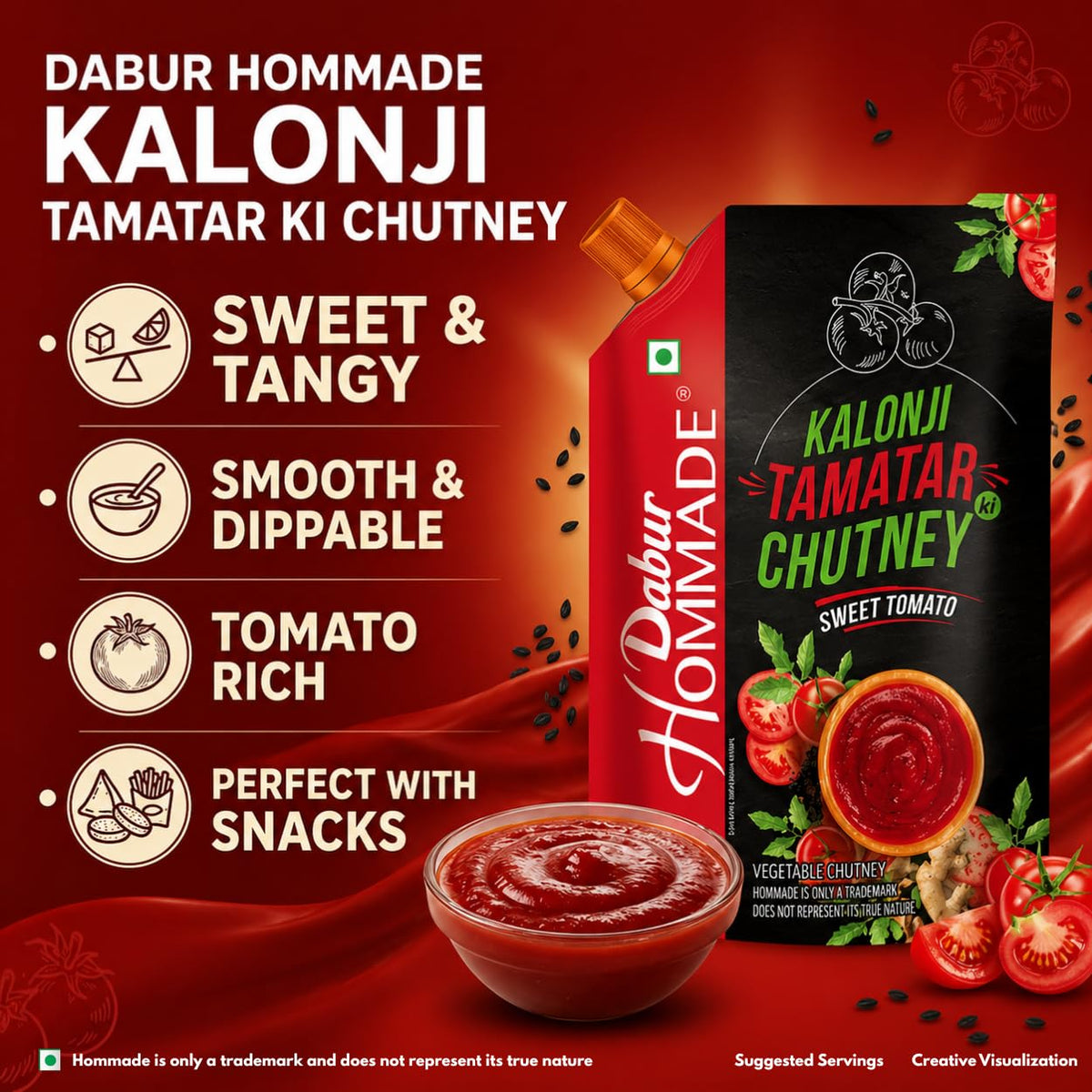 Dabur Hommade Kalonji Tamatar Ki Chutney,200g