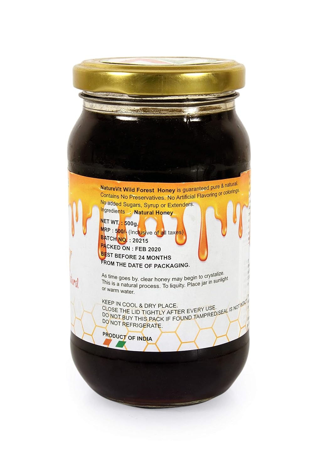 NatureVit Wild Forest Honey, 2 kg [Pure and Natural] [Pack of 4]