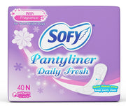 Sofy Daily Fresh Panty Liner - 80 Pieces (Pack of 2)