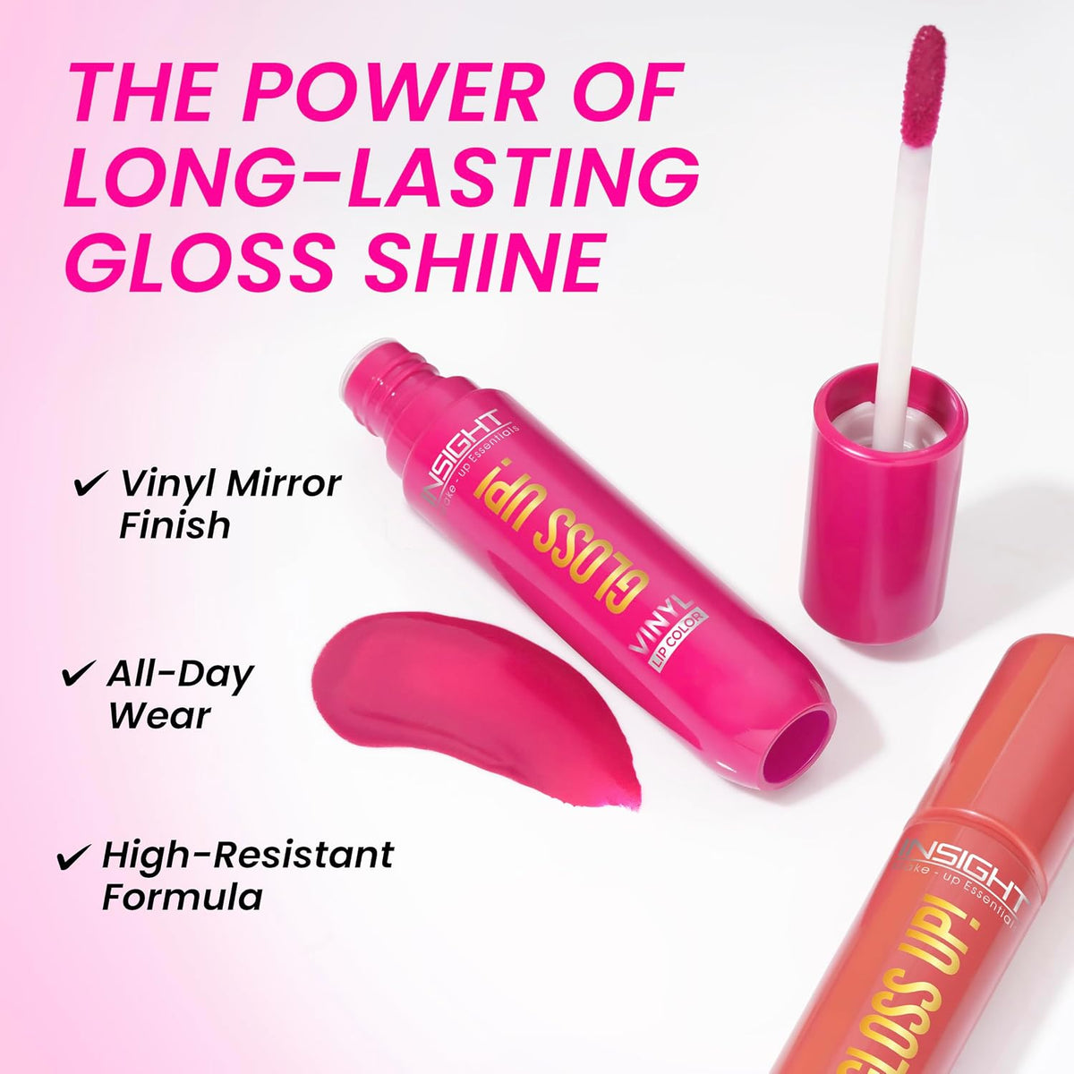INSIGHT Gloss Up Lip Color - Cappuccino Crush | High-Gloss Finish | Non-Transfer | Smudge Proof | Rich Pigmentation | Lightweight, Long-Lasting Formula | All-Day Comfortable Wear (4g)