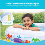 Toy Imagine Kids Tm 6 Ft Big PVC Swimming Pool Play Centre Swim Center Clearview Aquarium Inflatable Pool.Holi