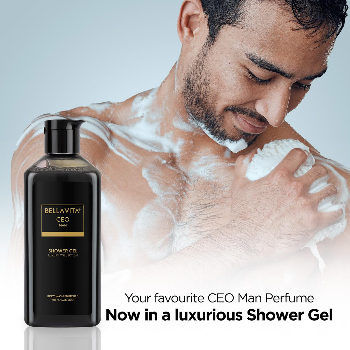 Bella Vita Luxury CEO Man and Date Woman Body Wash Refreshing Shower Gel for Deep Cleansing, Hydrating & Moisturising Skin with Aloe Vera, 250 ml Each