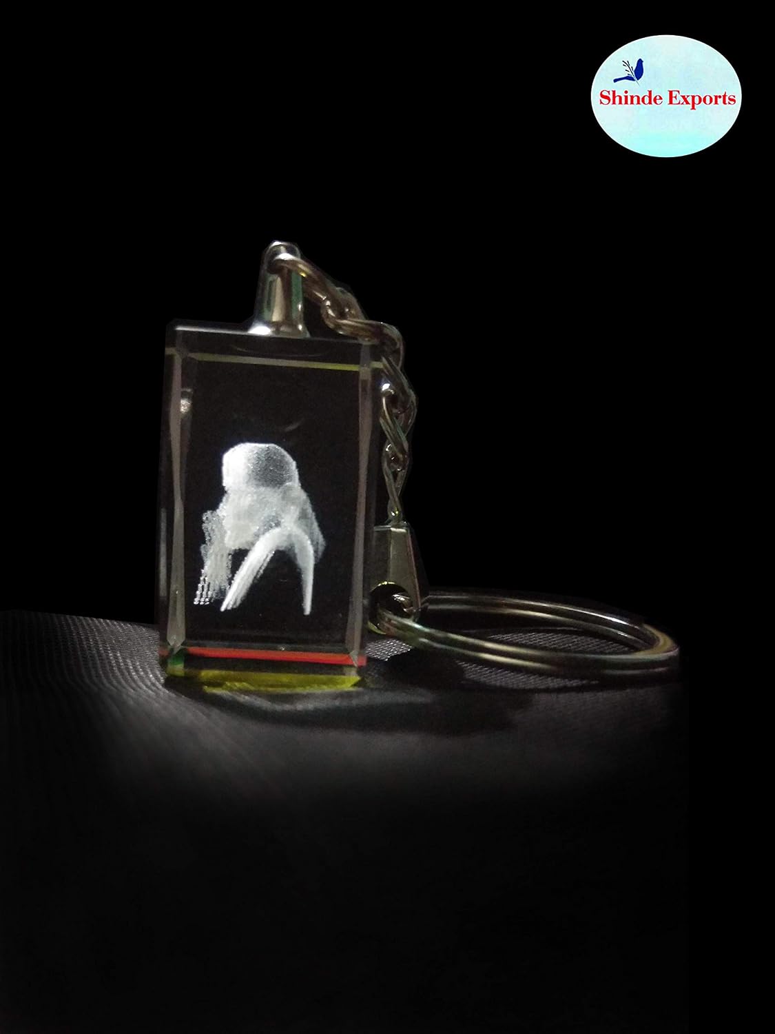 SHINDE EXPORTS Shirdi Saibaba Crystal Key Chain for car Bike and Home