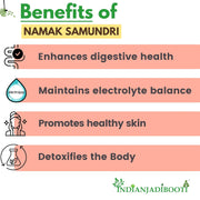 IndianJadiBooti Namak Samundri | Natural Ocean Salt | 900 Grams Pack | (Pack Of 2)
