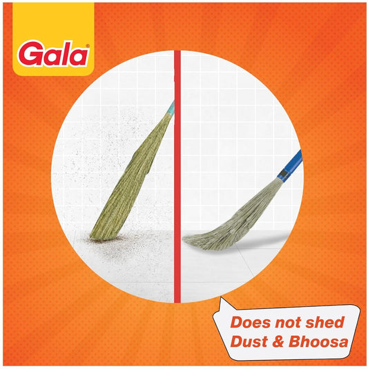 Gala No Dust Broom Extra Long (For Floor Cleaning Multipurpose, Fiber) (149629)