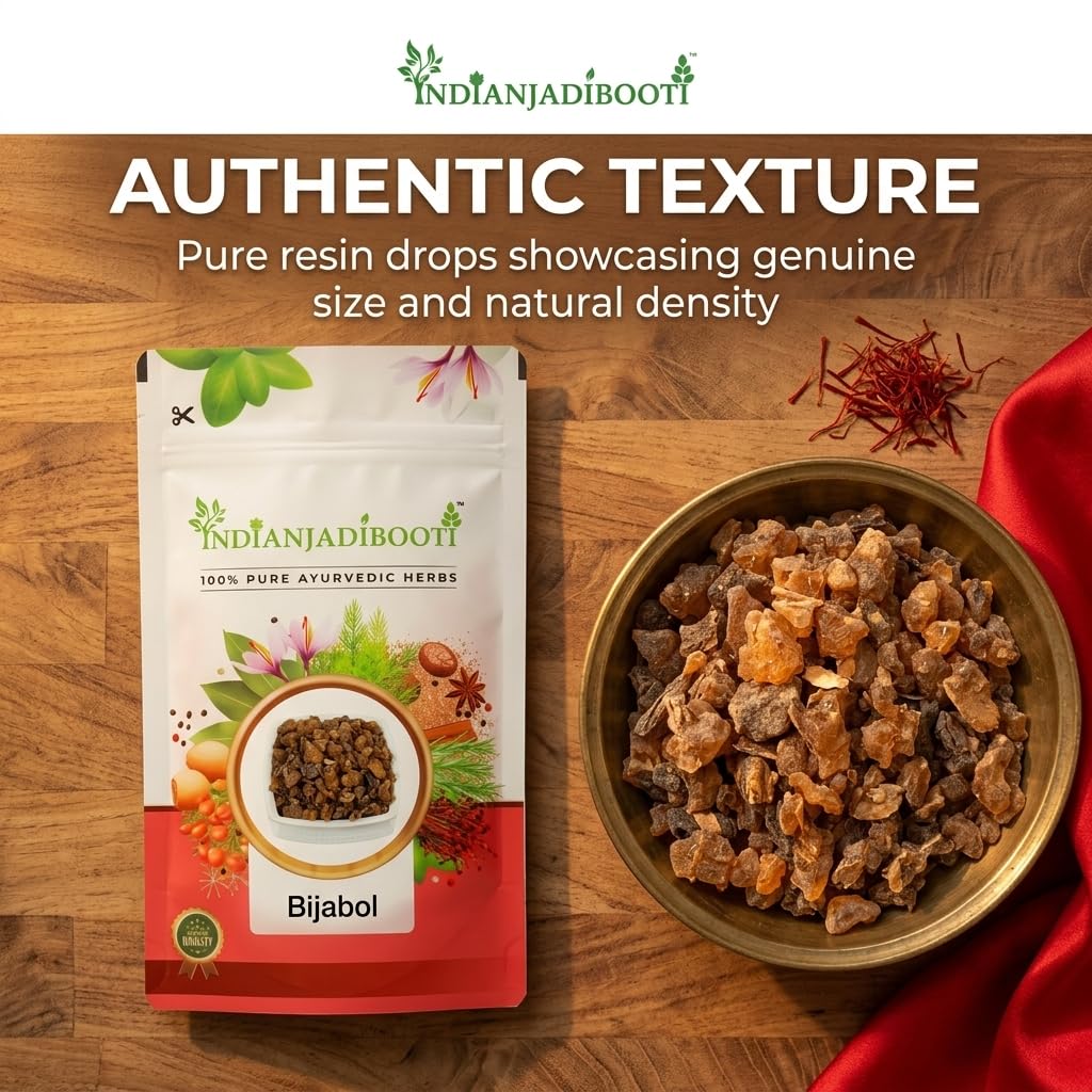 IndianJadiBooti Pure Myrrh Resin (Commiphora Myrrha) | (100g) | Premium Natural Gum for Aromatic Incense, Oral Wellness & DIY Skincare | Hirabol - Bijabol | FSSAI Licensed