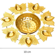 DSH Urli Bowl Handcrafted Kamal Diya Urli Bowl for Floating Flowers and T- Light Candles Diwali Home Decoration. (Kamal Urli)