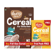 Slurrp Farm No Added Sugar, No Salt, Sprouted Ragi Powder | 100% Natural Ragi Flour | Free Mango Cereal Trial Pack | 250g