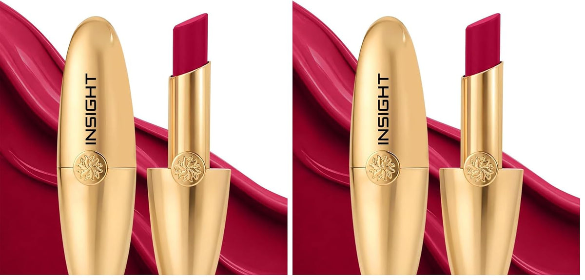 INSIGHT Cosmetics Crème Comfort Lipstick – High-Shine Gloss Finish| Hydrating | Deeply Nourishing | Butter Glide | Plumping Effect | Lightweight Feel & Radiant Lip Color (Guilty Crush) – 3.4 g