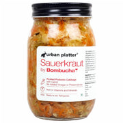 Urban Platter Sauerkraut Original Pickled Probiotic Cabbage with Carrot, 450g / 15.8oz [Raw, Artisanal, Plant-Based, Preservative Free]