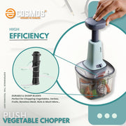 E-COSMOS Food Chopper Manual Hand Press Push Chopper with 4 Blades for Effortless Chopping Vegetables & Fruits (