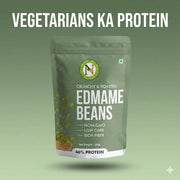 NatureVit Edamame Beans, 200g (100g x 2 Pcs.) | High Protein Snack | Roasted Soybean Snack | Healthy Vegan Superfood | Rich in Fiber & Nutrition