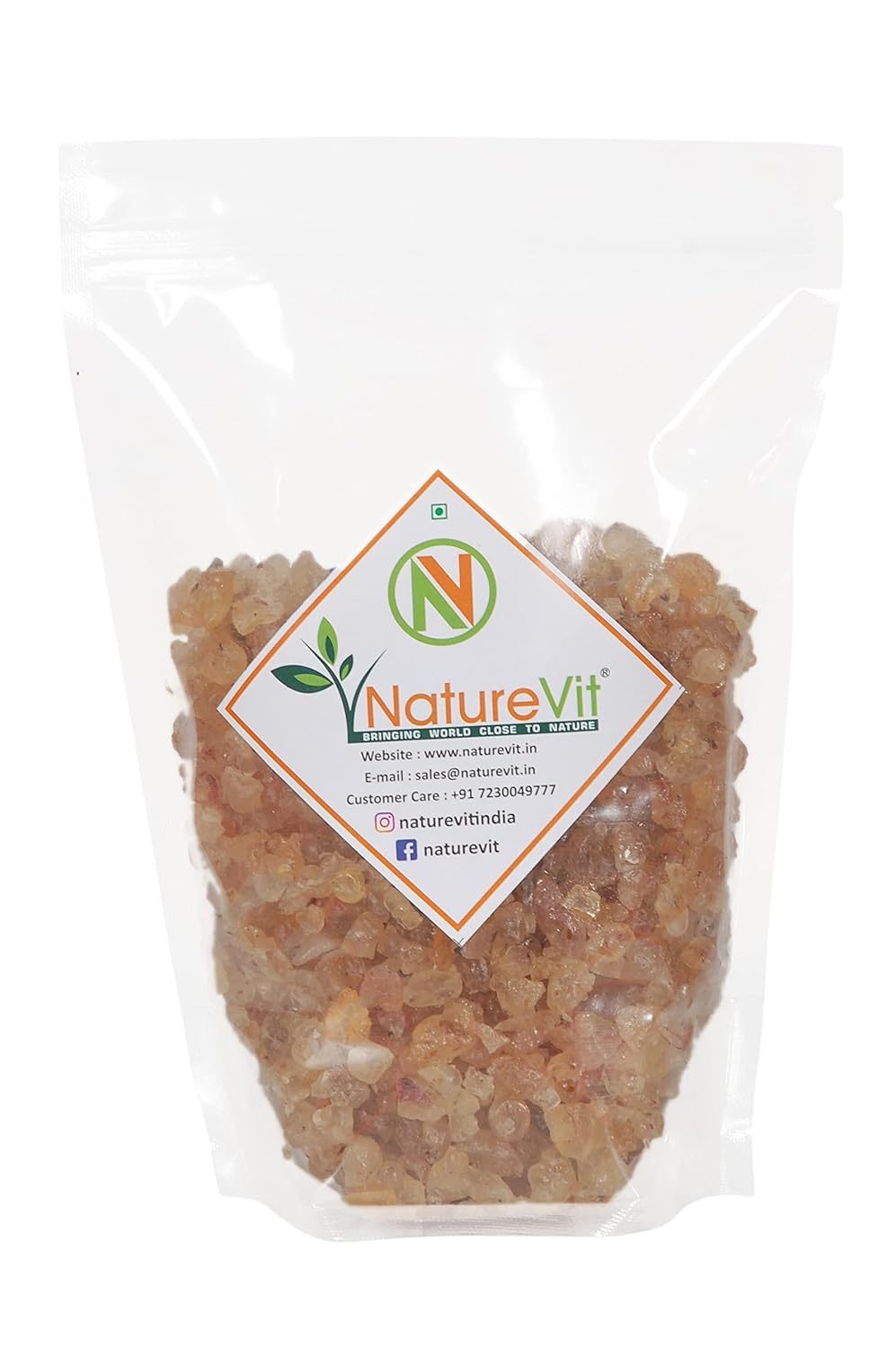 NatureVit Mint Flavoured Gond Supari 200g | Edible Acacia Gum with Mint | Natural Mouth Freshener | Cooling Digestive Mukhwas | Ideal for Post-Meal Use & Summer Refreshment