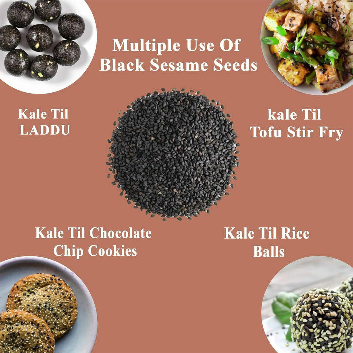 Brijbooti Black Sesame Seeds 400 Gram | Kaale Til | Till Black | kale till seeds for eating