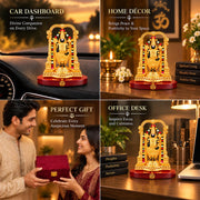 DIVINITI 24K Gold-Plated Tirupati Balaji Idol | Lord Venkateswara Swamy Showpiece with Intricate Temple Design, Decorative Base & Premium Gift Box | Home, Mandir, Office & Gifting | 9 x 6 cm