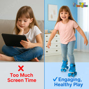 Toy Imagine Adjustable Inline Skates for Kids 4-12 Years