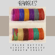 NMII Multicolour Metal Bangles Set with Golden Polka Dots & Cutting Design For Women & Girls | Women's Bangles Combo | Traditional Design Golden Bangles | Chudi Set- Pack of 144 Bangle