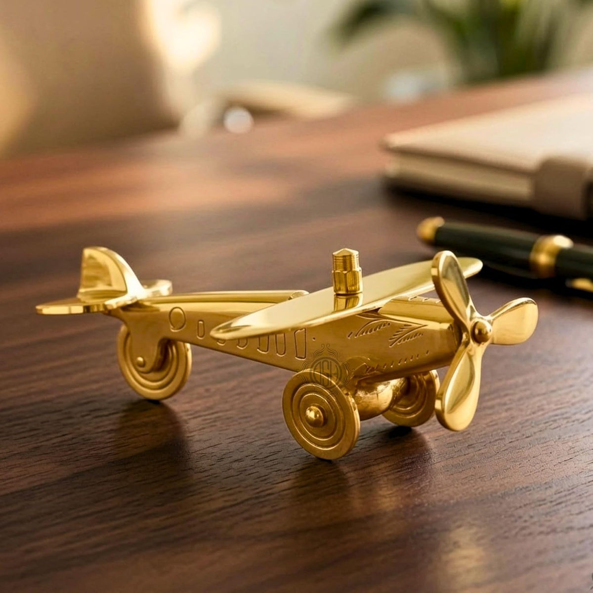 DSH Brass Jet Plane Table Top Decorative Showpiece for Home Decor & showpiece Office Tabletop Miniature Statue Decor Item.(F20-05-Big)