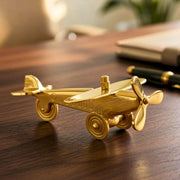 DSH Brass Jet Plane Table Top Decorative Showpiece for Home Decor & showpiece Office Tabletop Miniature Statue Decor Item.(F20-05-Big)